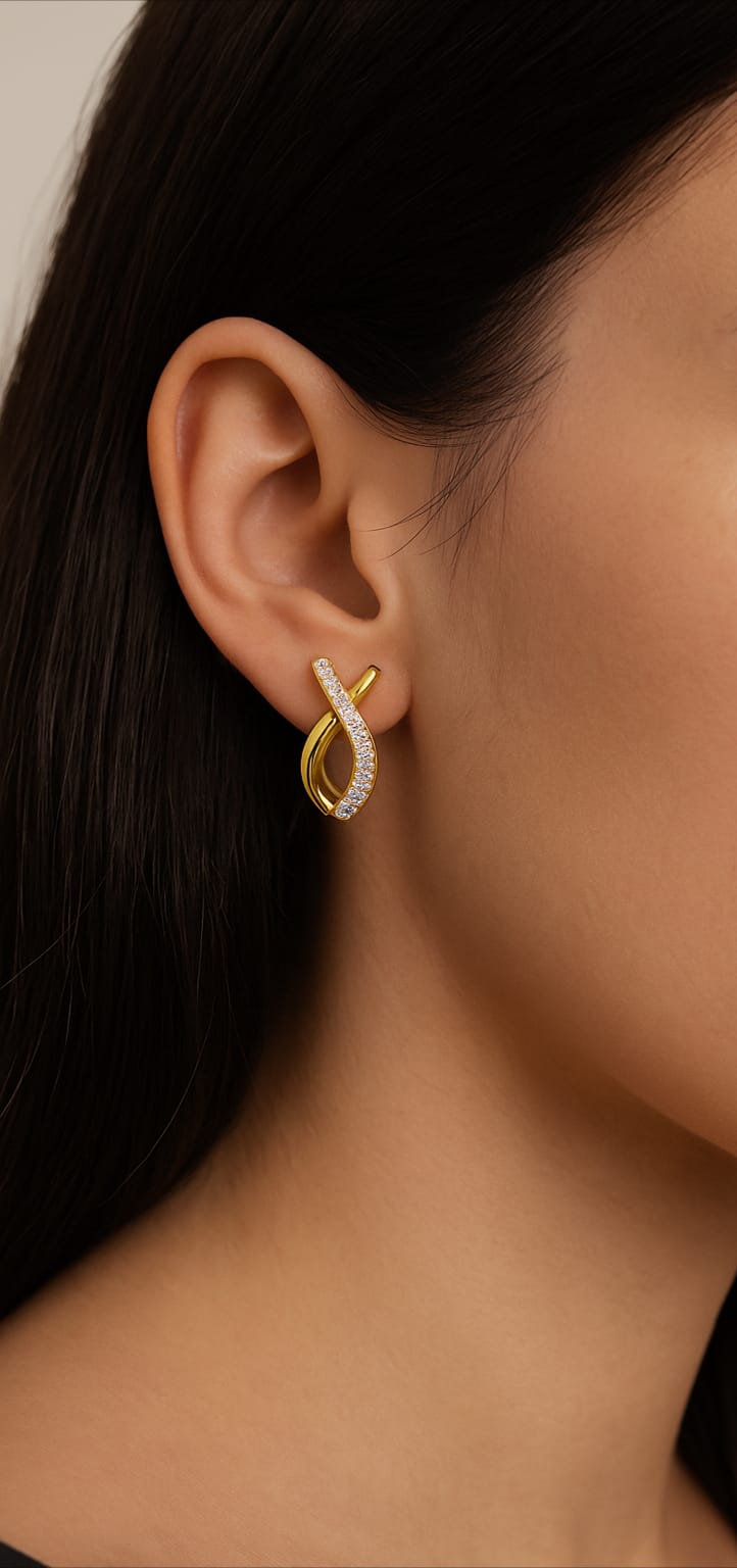 Twist Diamond Earrings