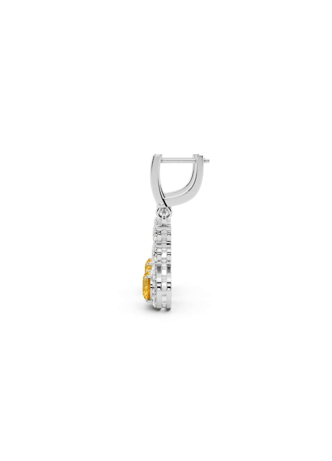 Yellow Diamond Drop Earrings Image 15