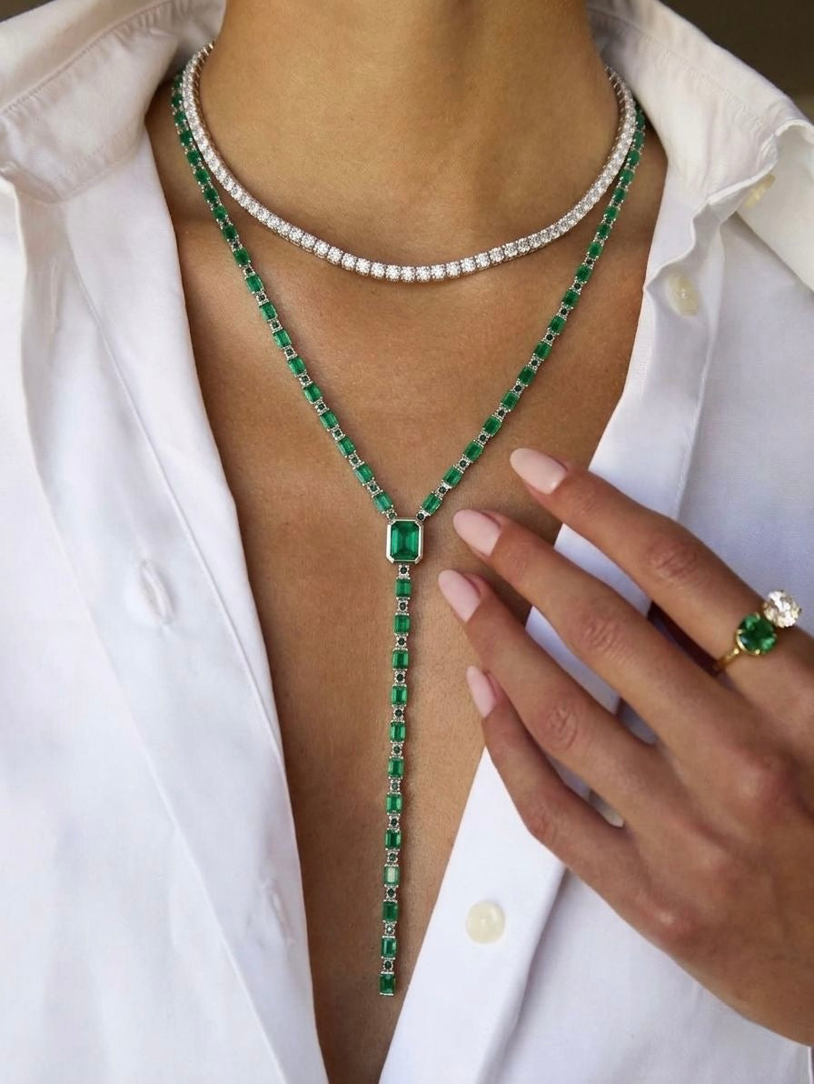 Emerald Drop Necklace