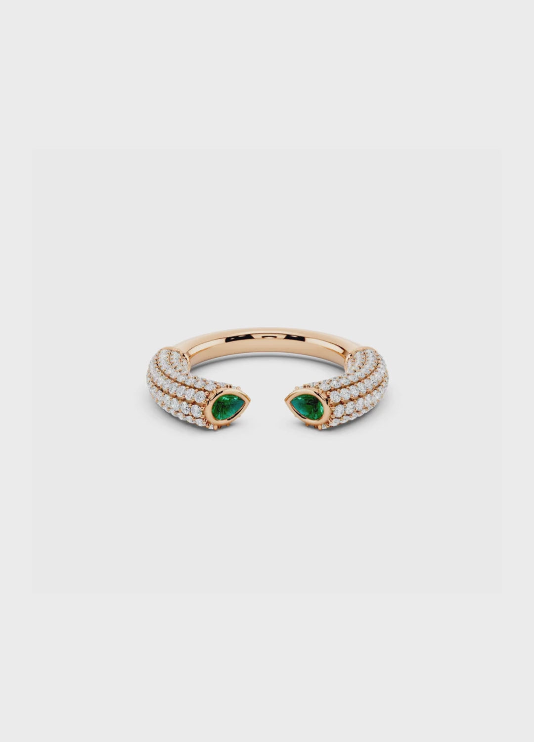 Emerald Pavé Ring
