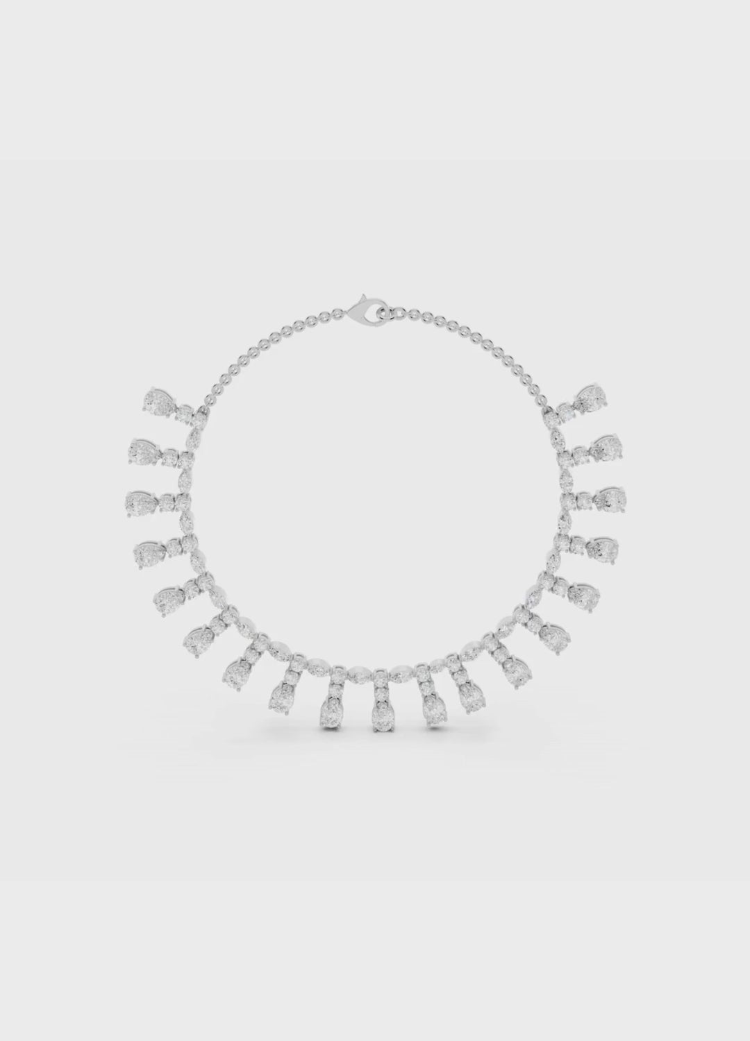 Pear Cascade Diamond Necklace