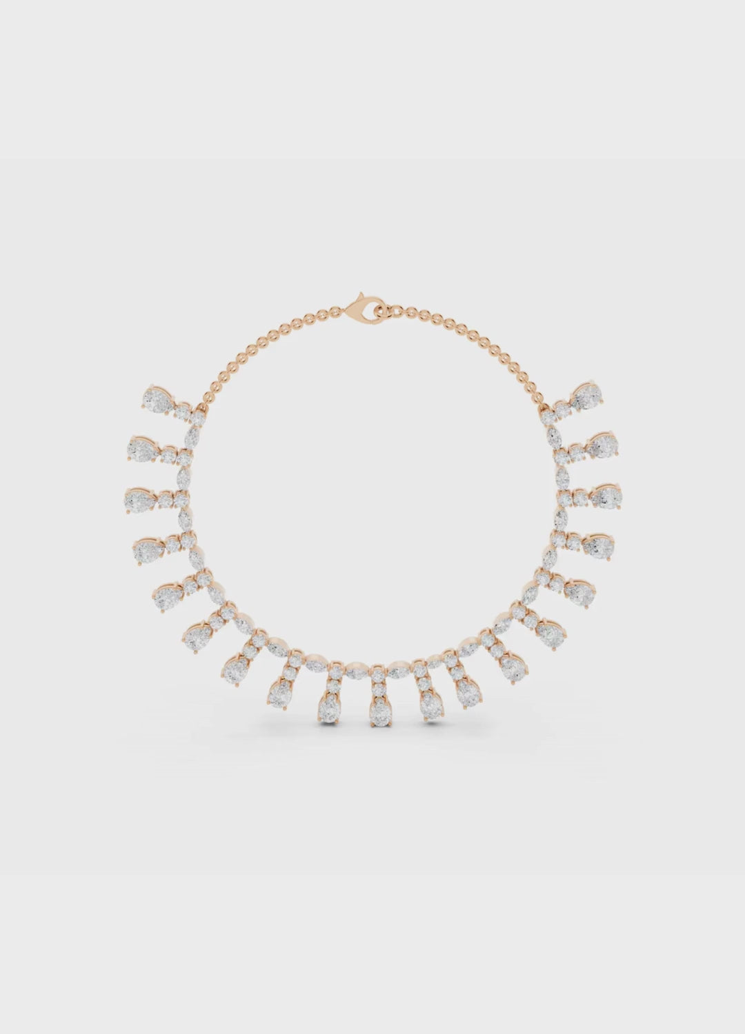 Pear Cascade Diamond Necklace