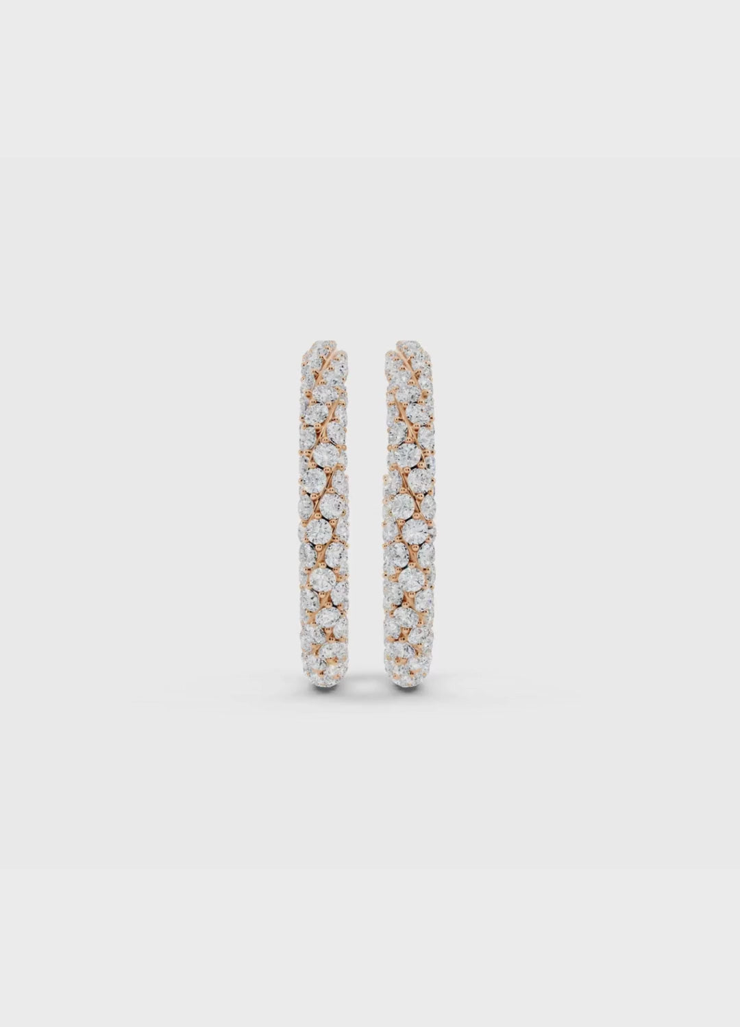 Twisted Diamond Hoop Earrings