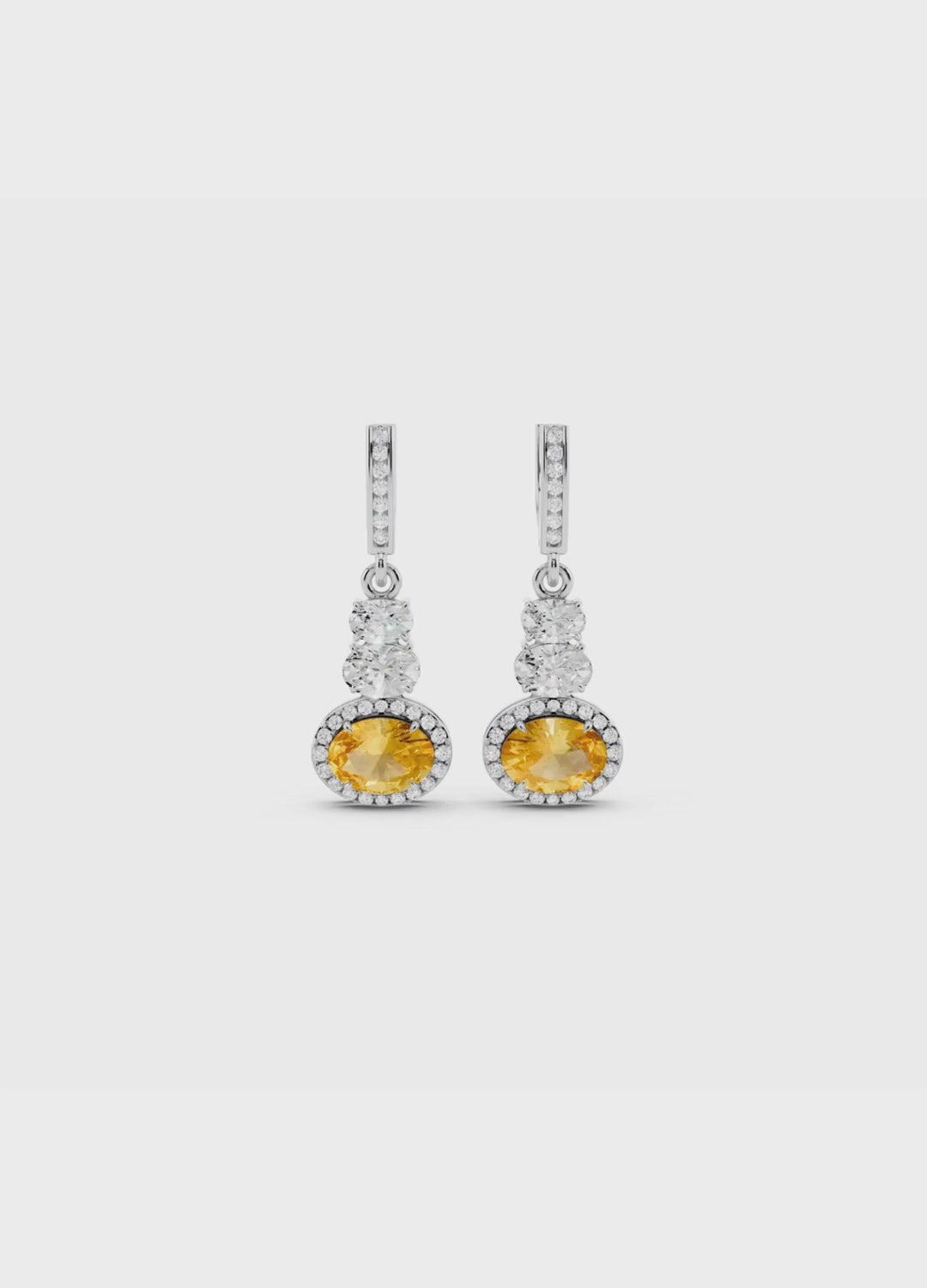 Yellow Diamond Drop Earrings
