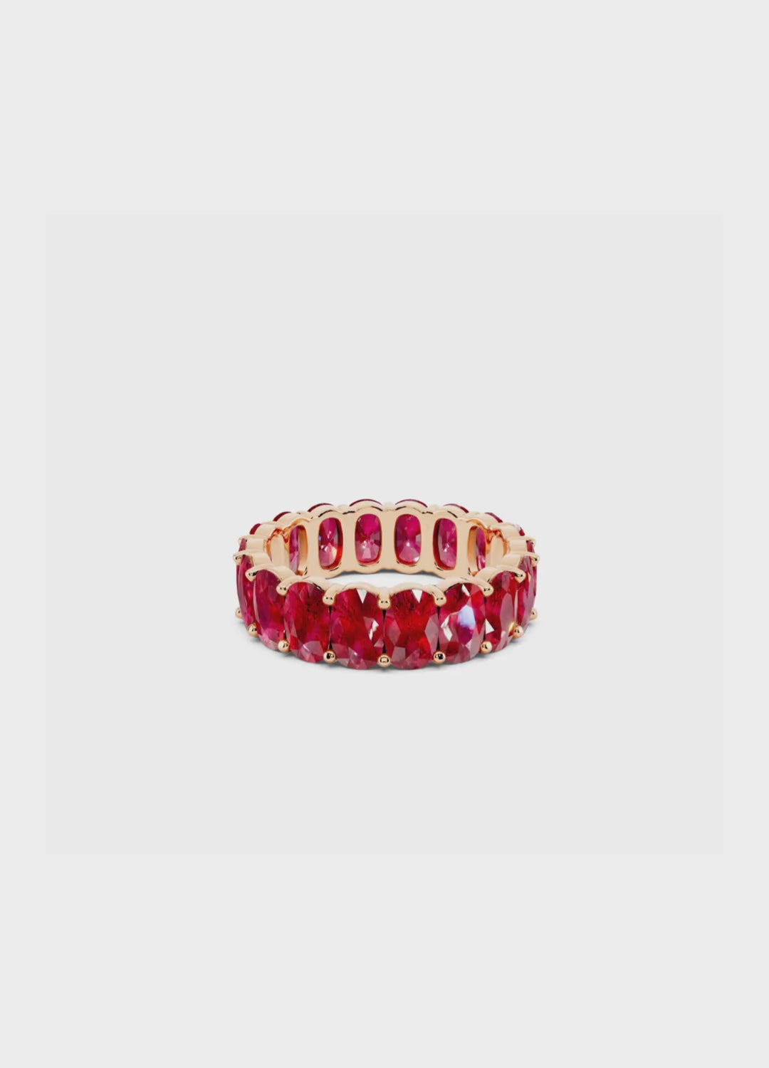 Oval Ruby Eternity Band