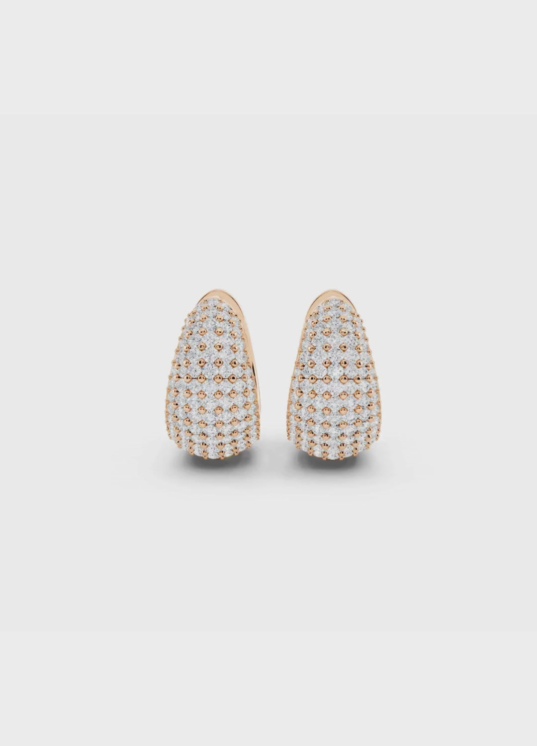 Pave Diamond Dome Earrings