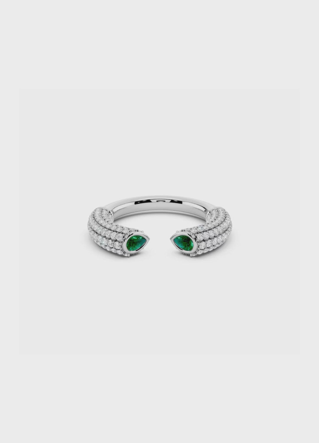 Emerald Pavé Ring
