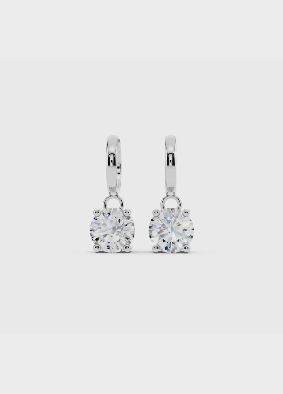 Classic Solitaire Drop Earrings