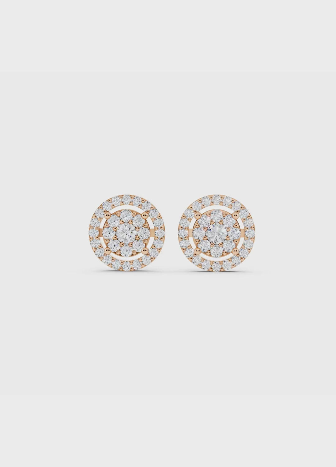 Halo Diamond Stud Earrings
