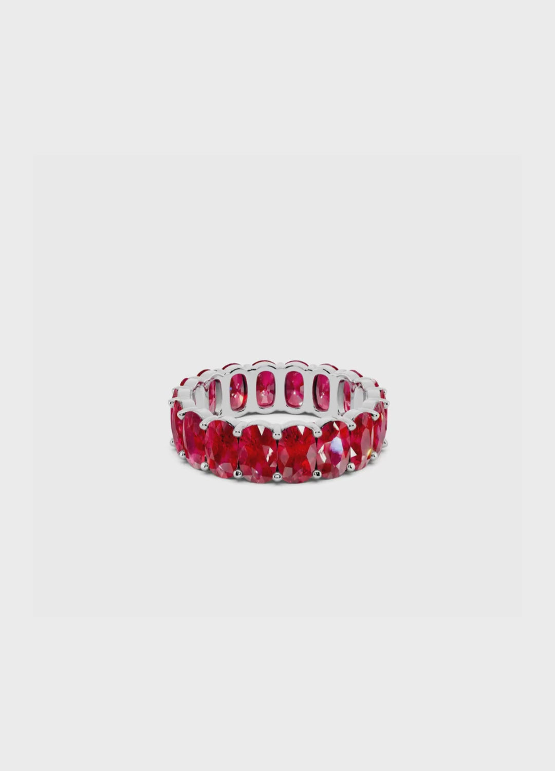 Oval Ruby Eternity Band