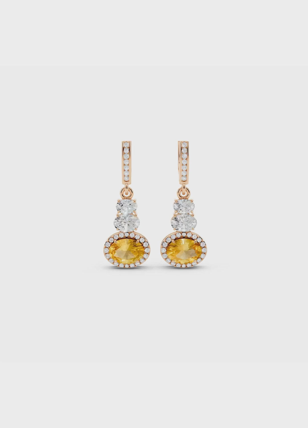 Yellow Diamond Drop Earrings