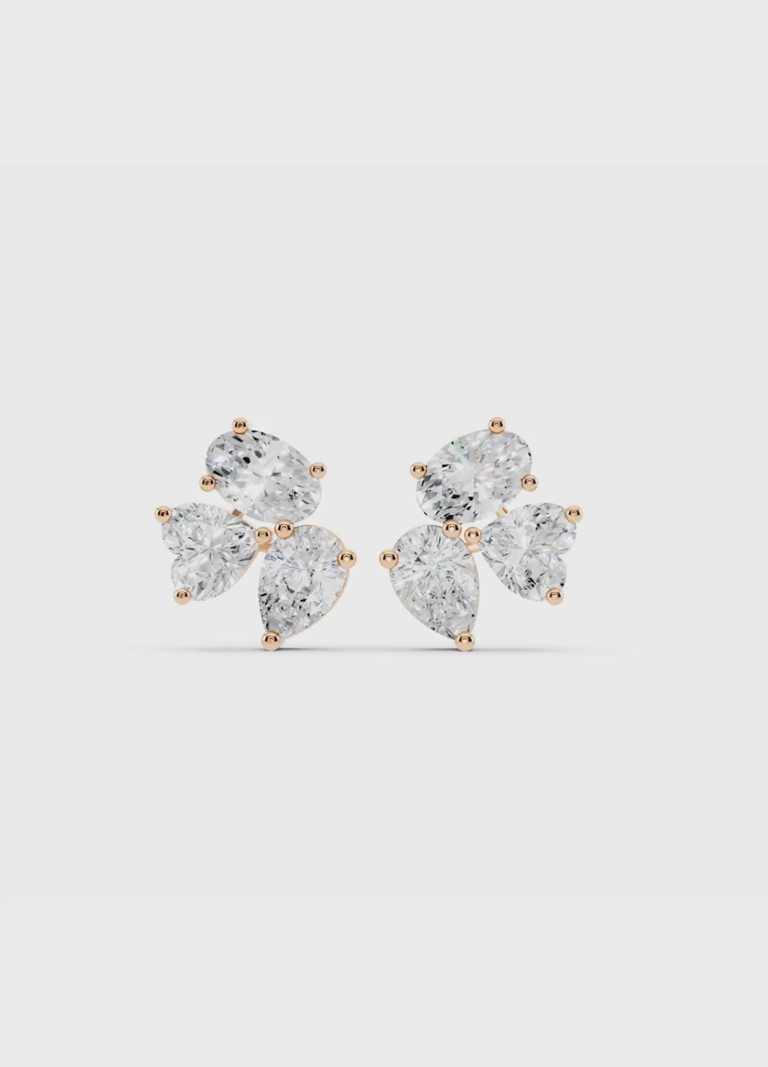 Trio Diamond Stud Earrings