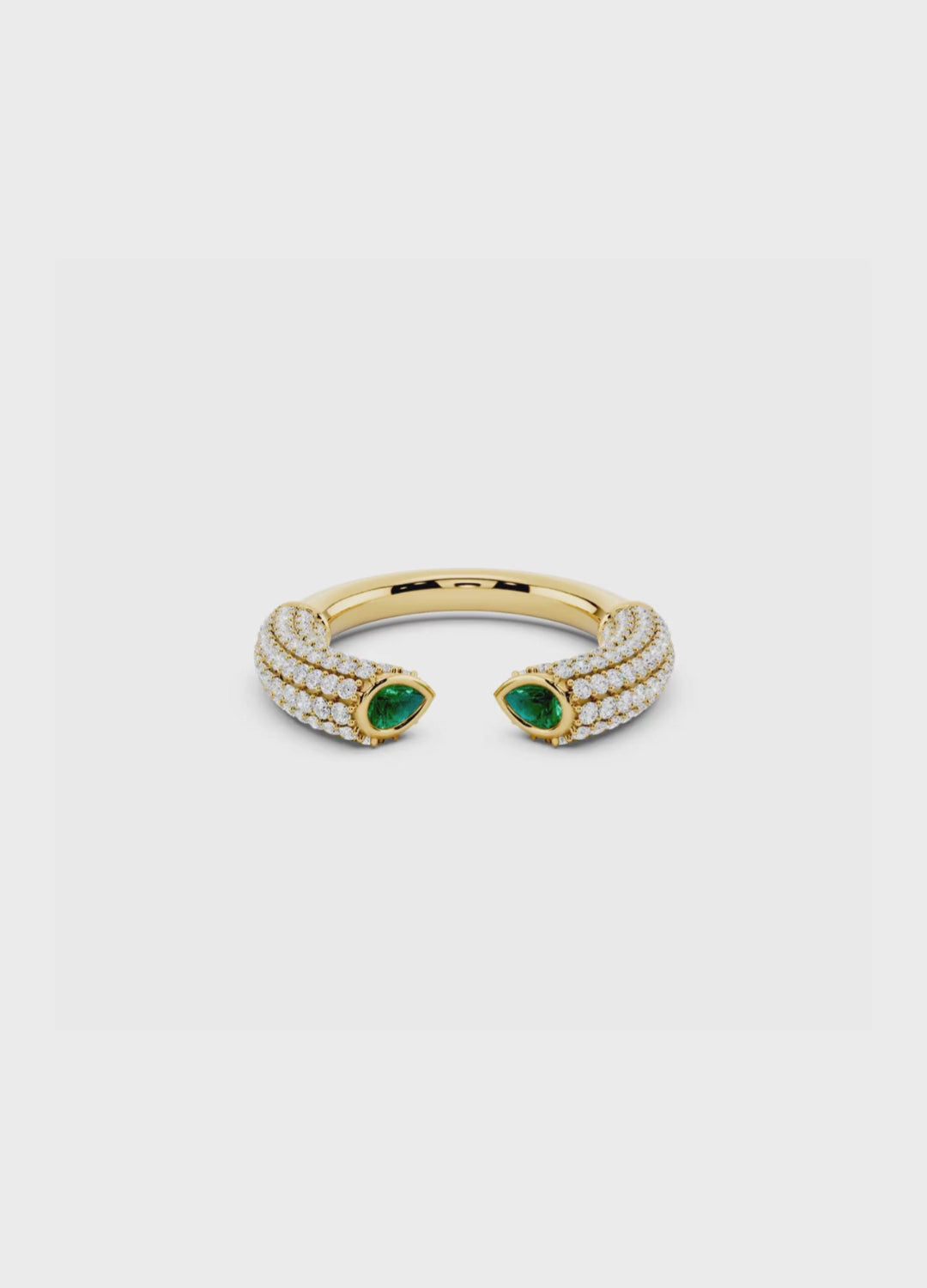 Emerald Pavé Ring