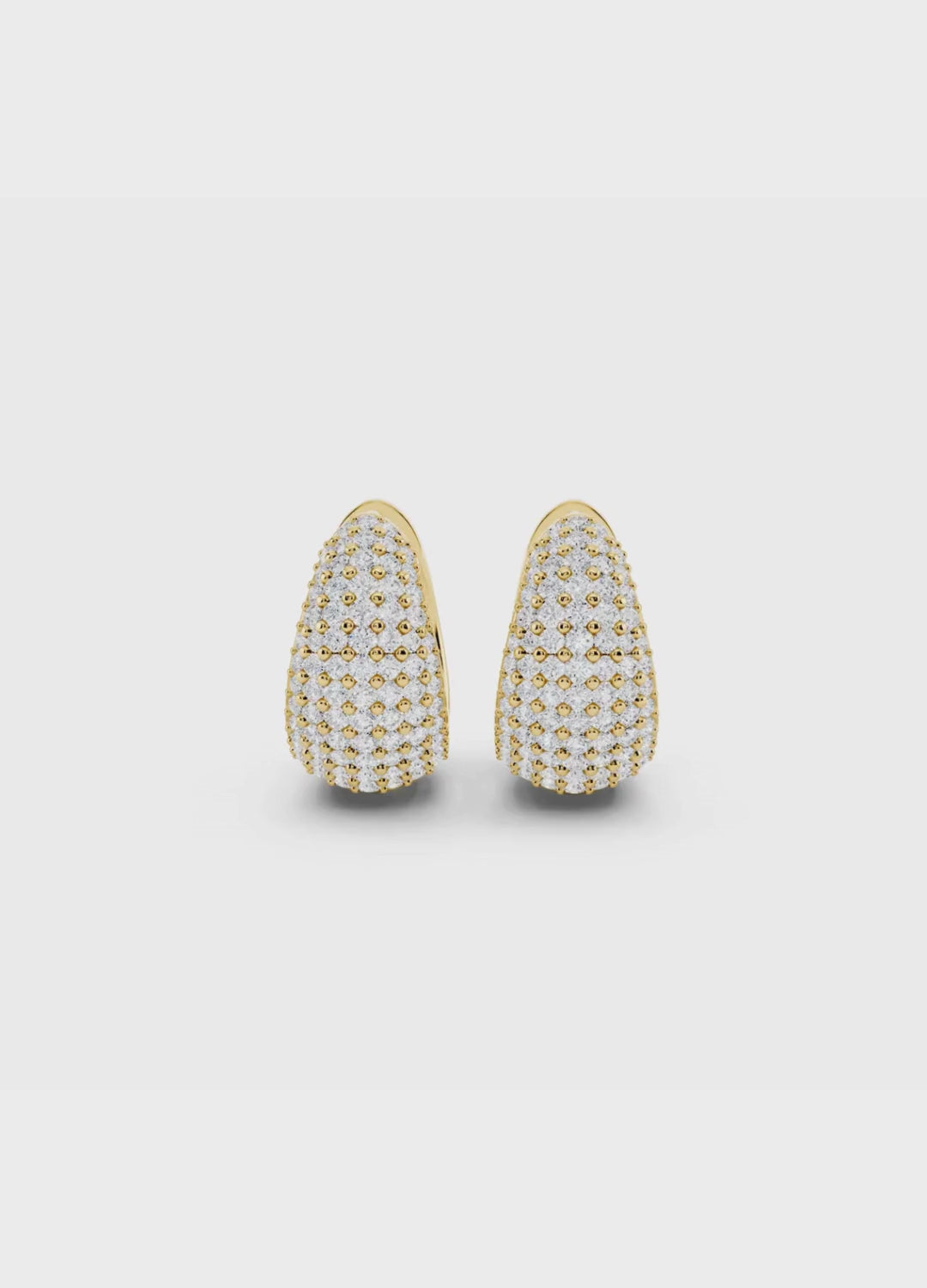 Pave Diamond Dome Earrings