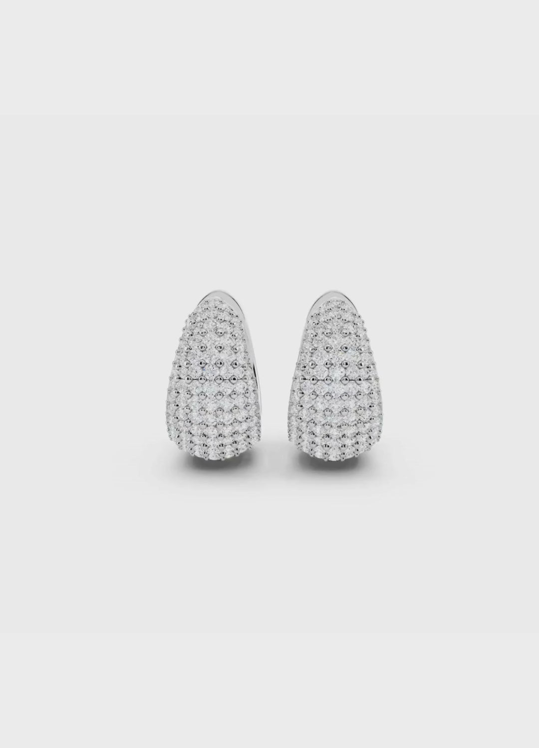 Pave Diamond Dome Earrings