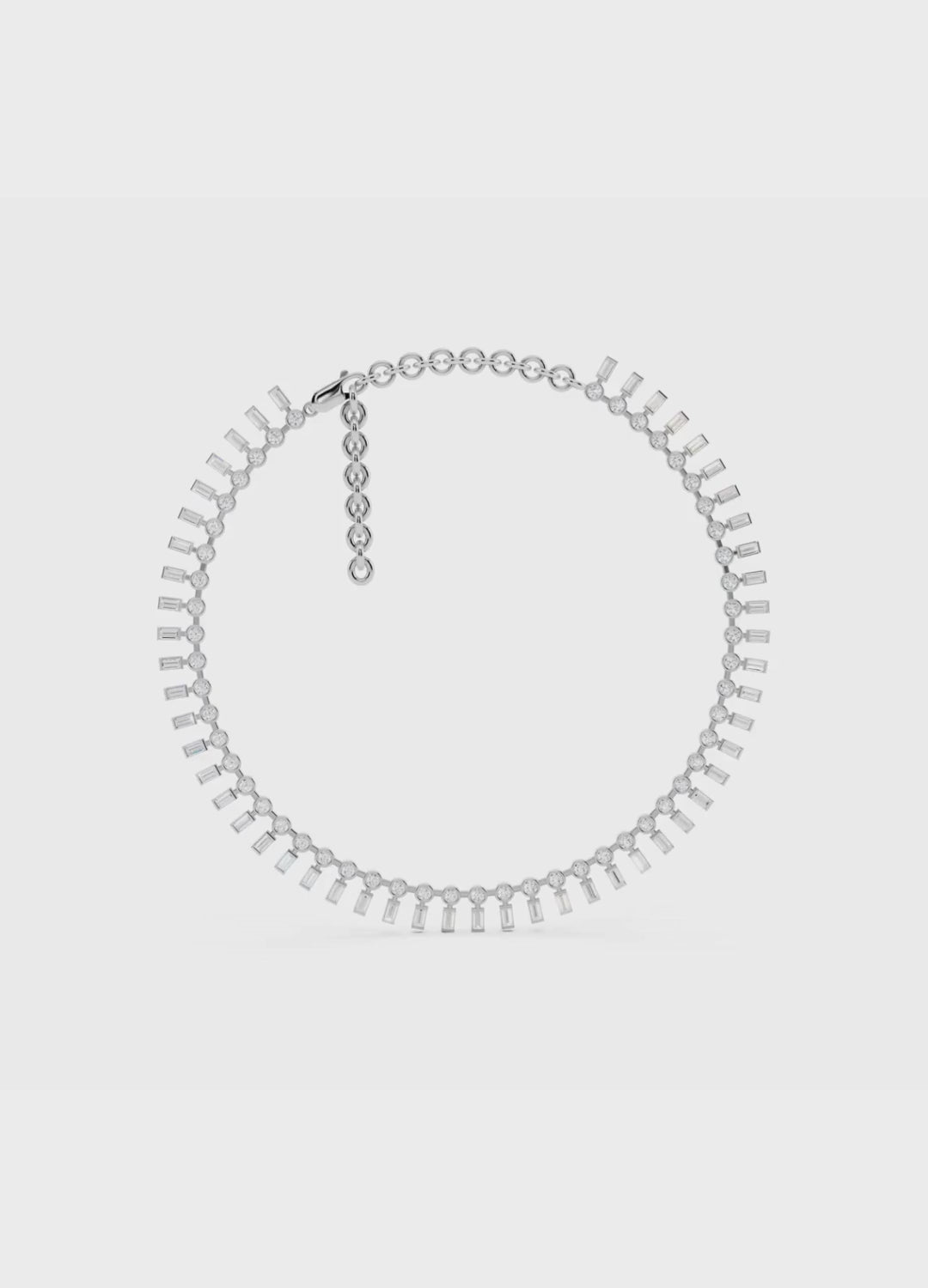 Baguette Fringe Diamond Necklace