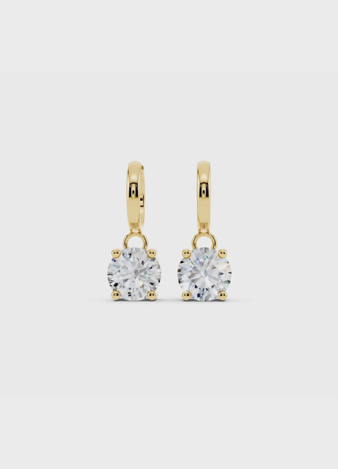 Classic Solitaire Drop Earrings