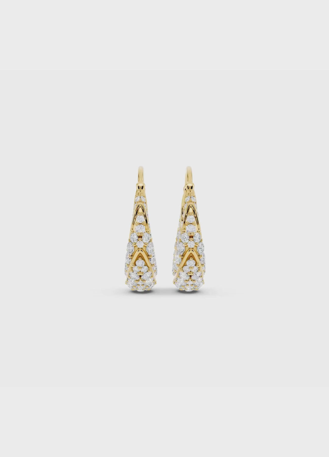 Diamond Crescent Hoop Earrings
