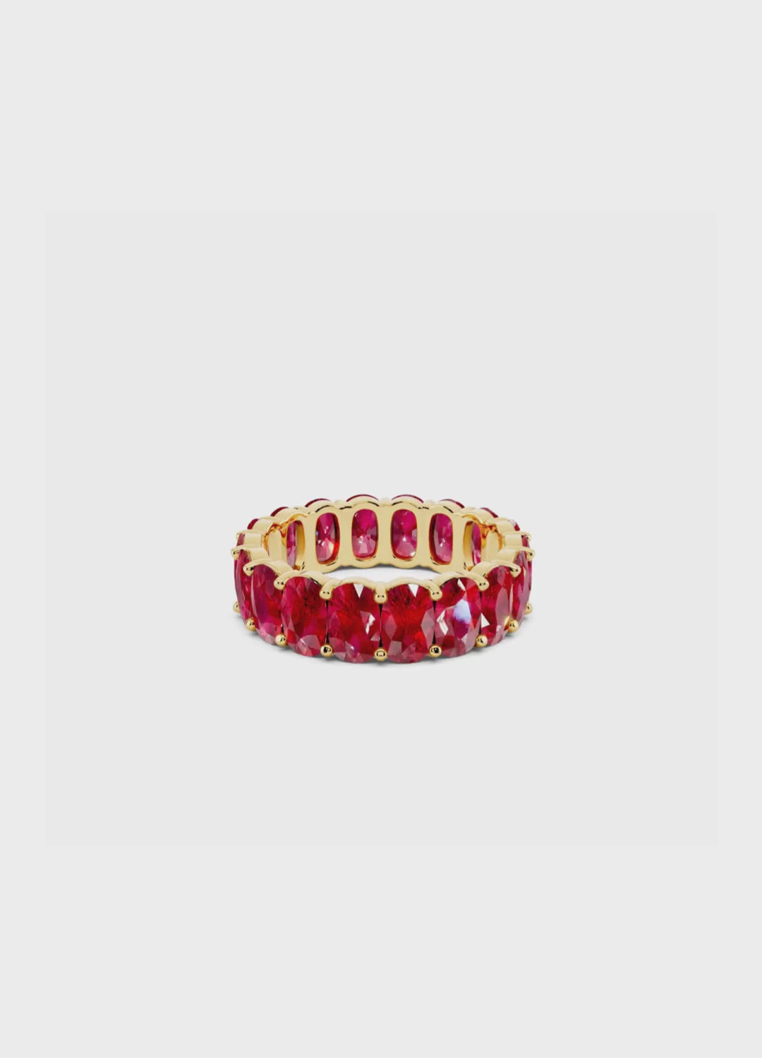 Oval Ruby Eternity Band