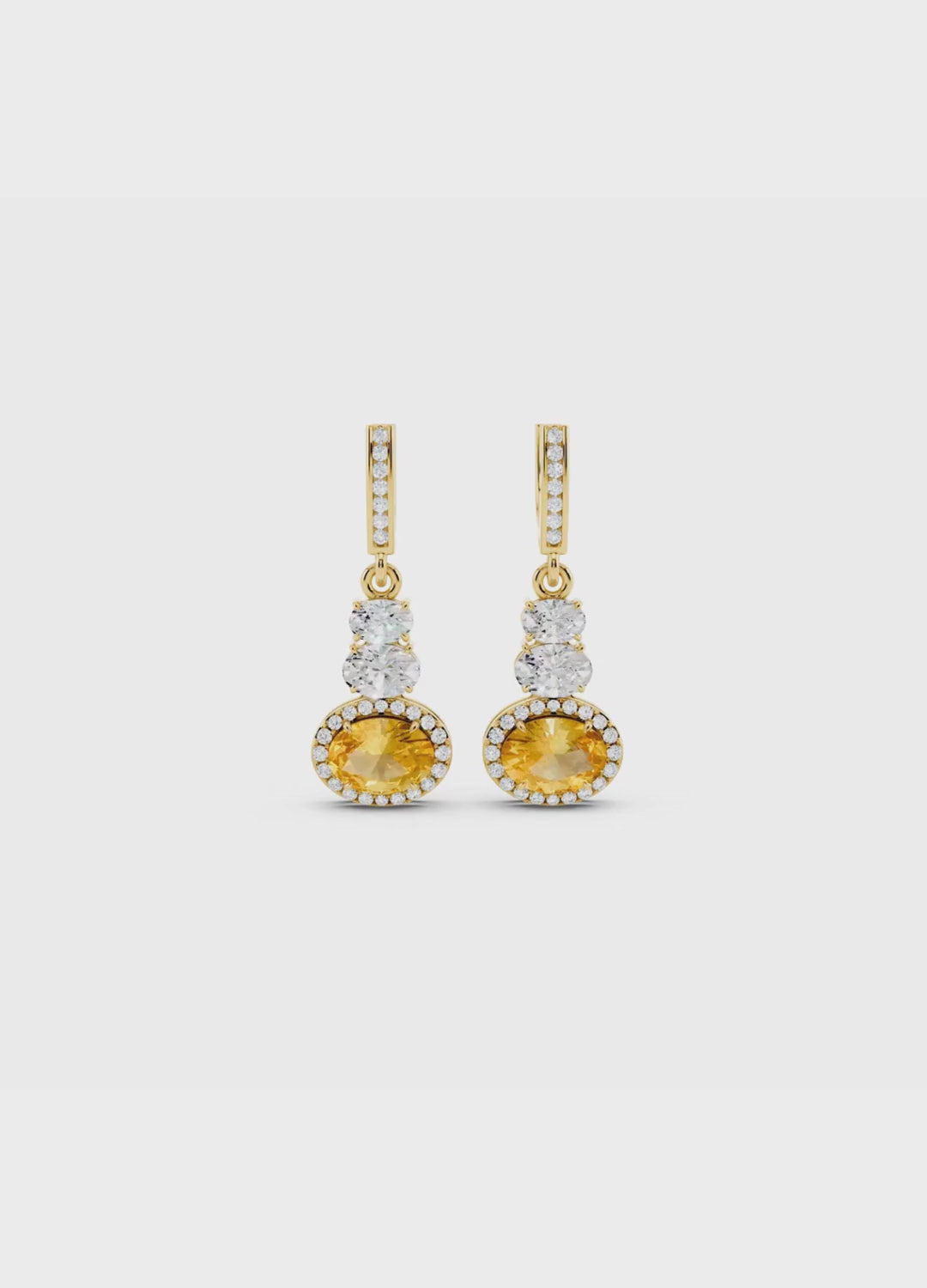 Yellow Diamond Drop Earrings