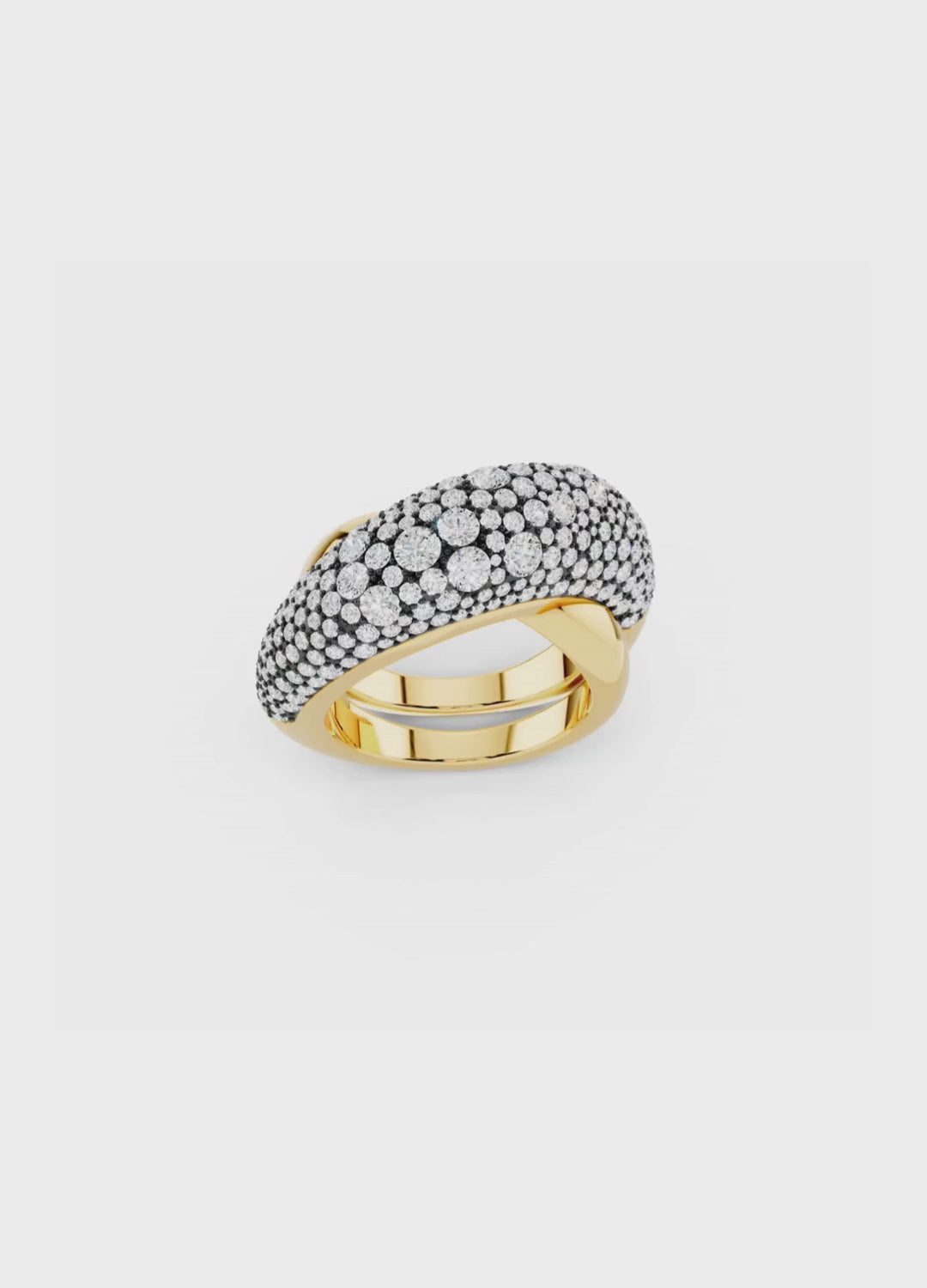Diamond Pavé Triple Band Ring