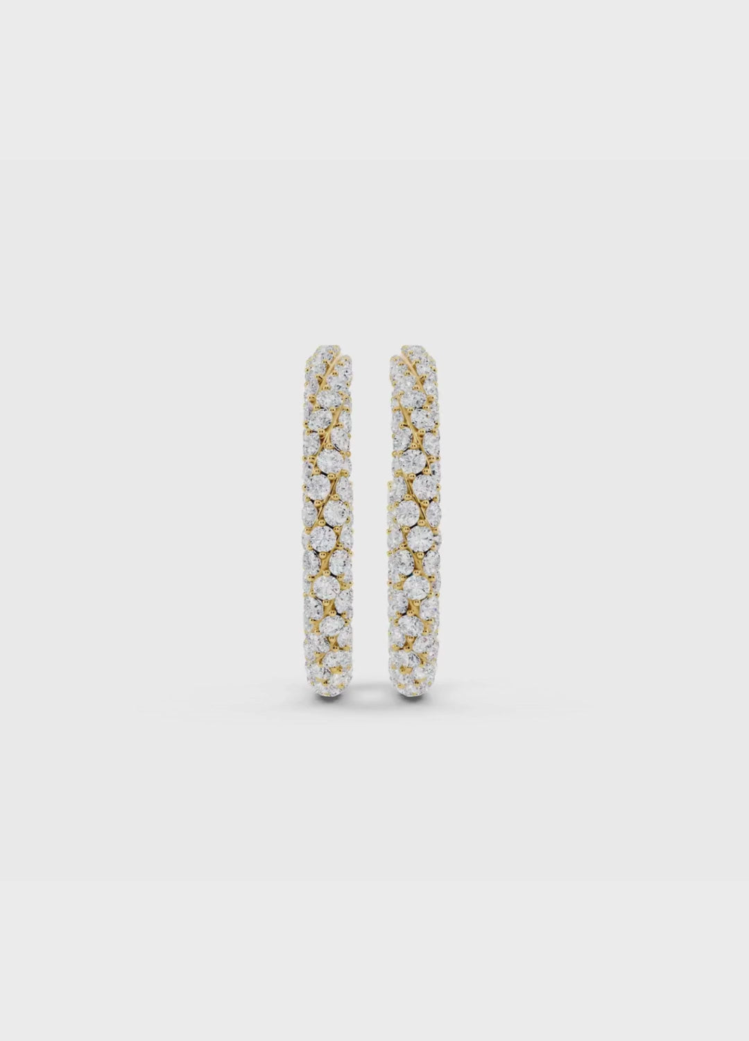 Twisted Diamond Hoop Earrings