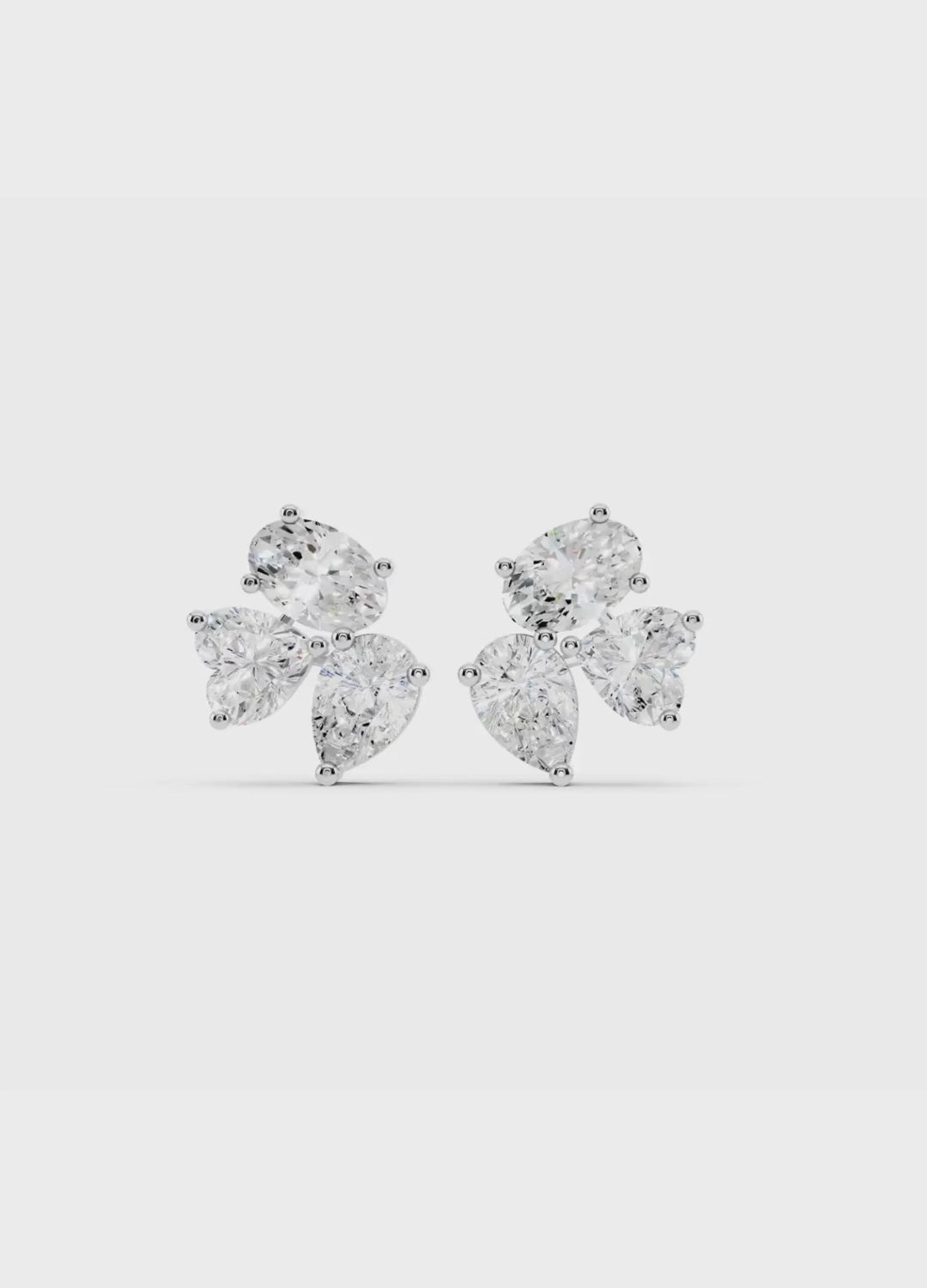 Trio Diamond Stud Earrings