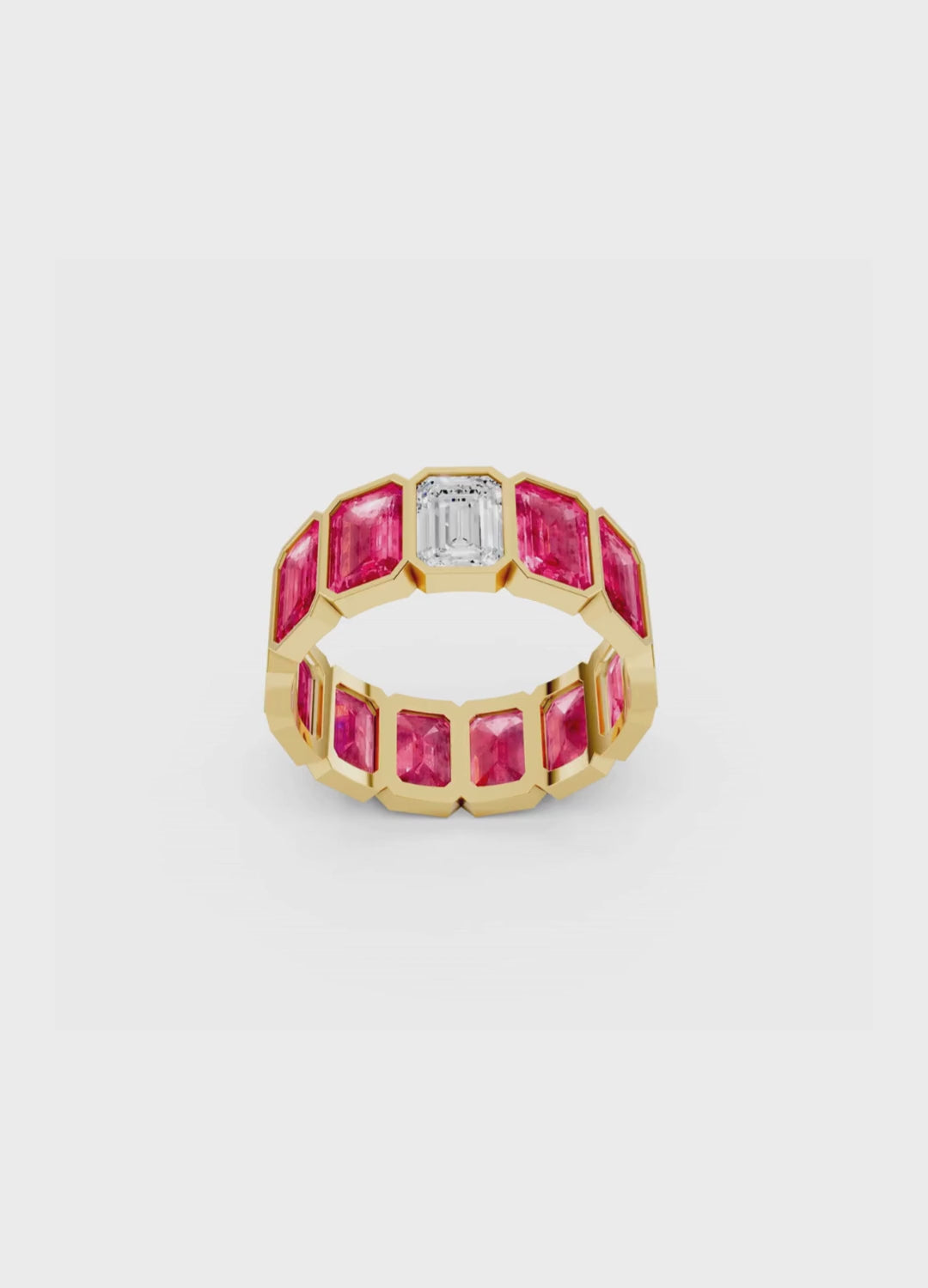 Pink Sapphire Eternity Band