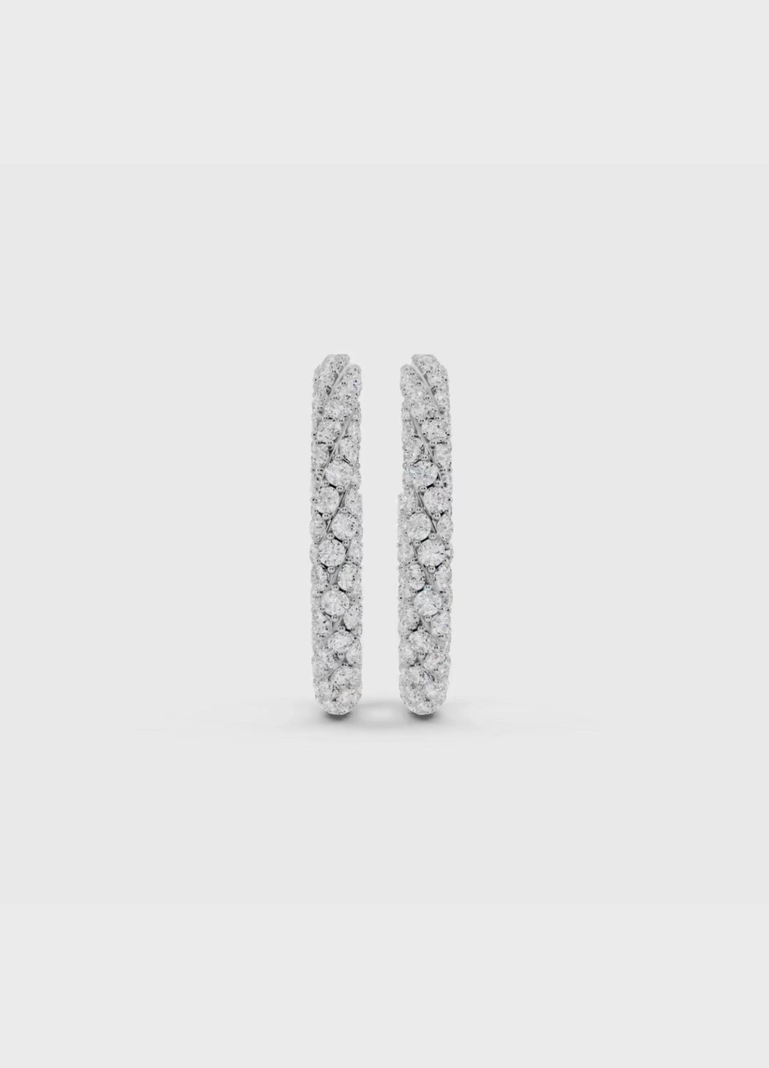 Twisted Diamond Hoop Earrings