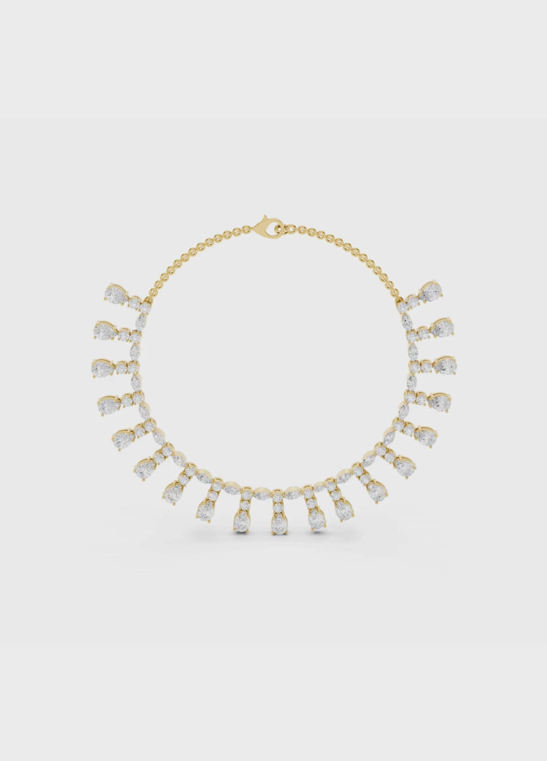 Pear Cascade Diamond Necklace