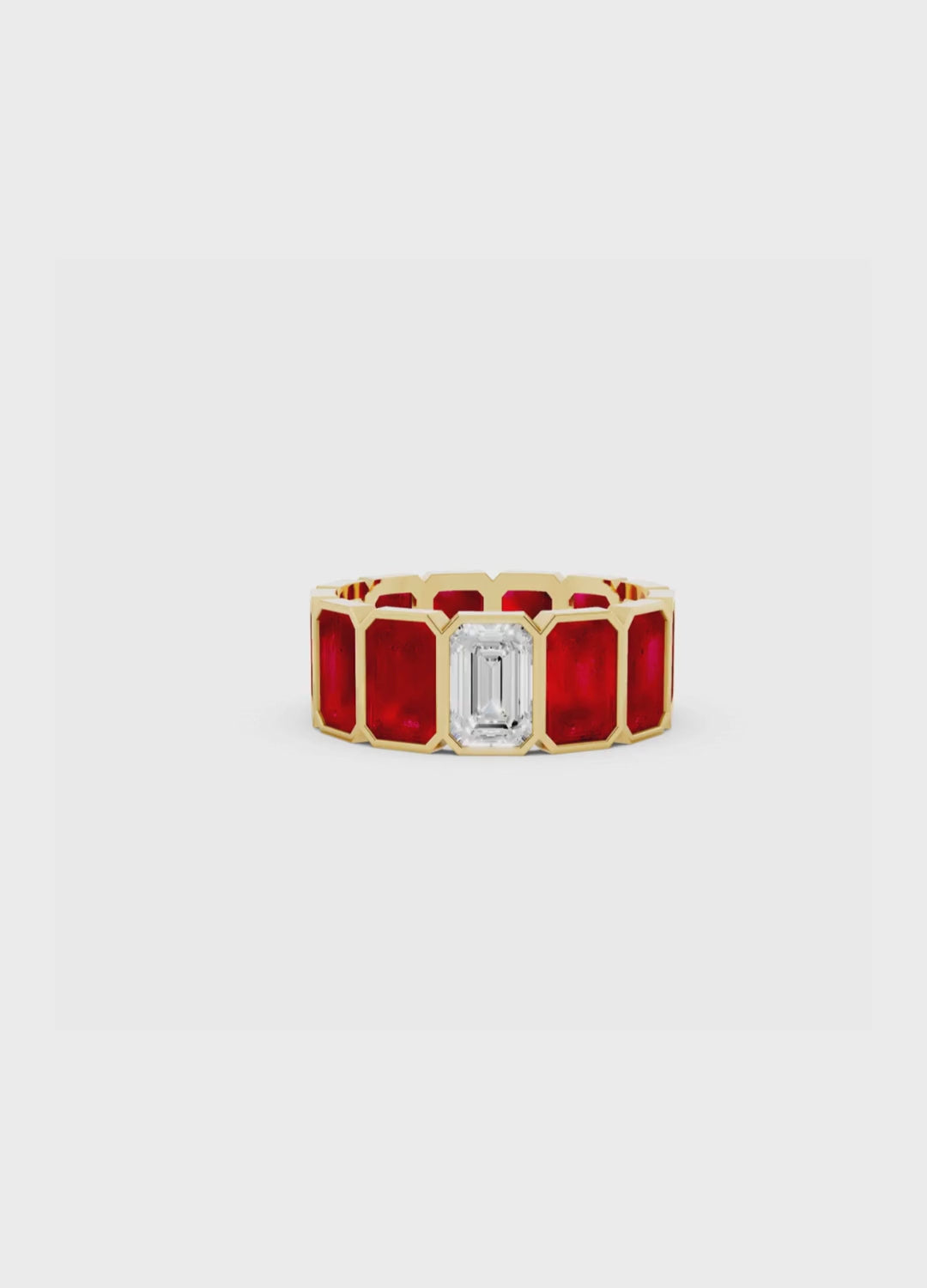 Ruby Cut Eternity Band