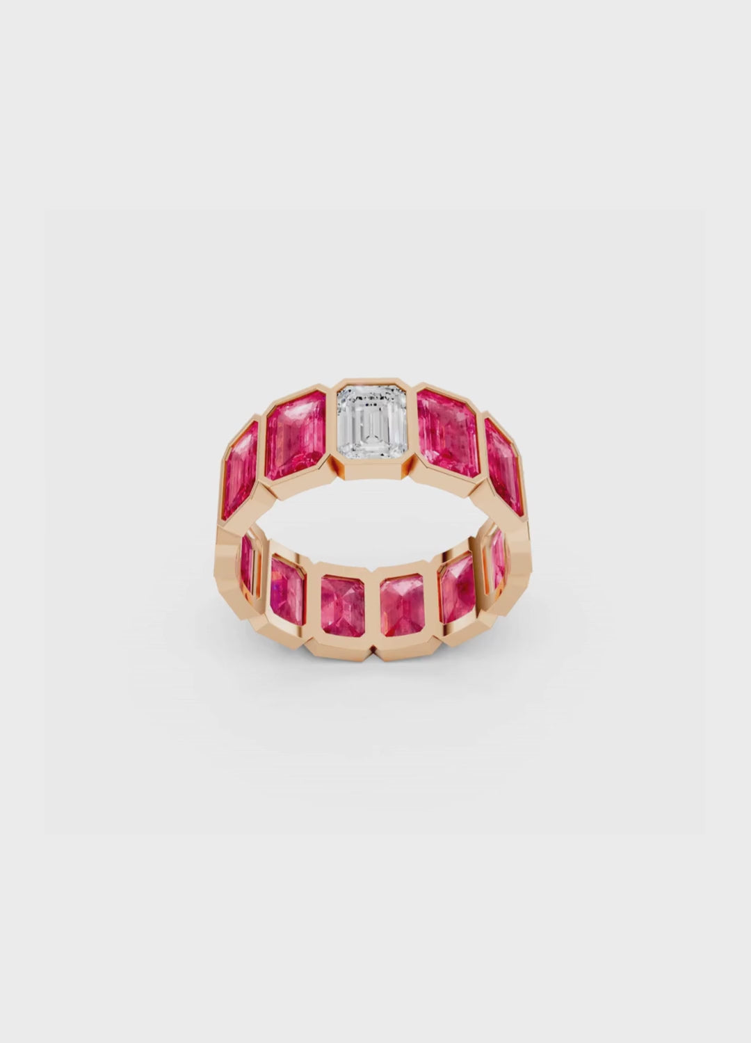 Pink Sapphire Eternity Band