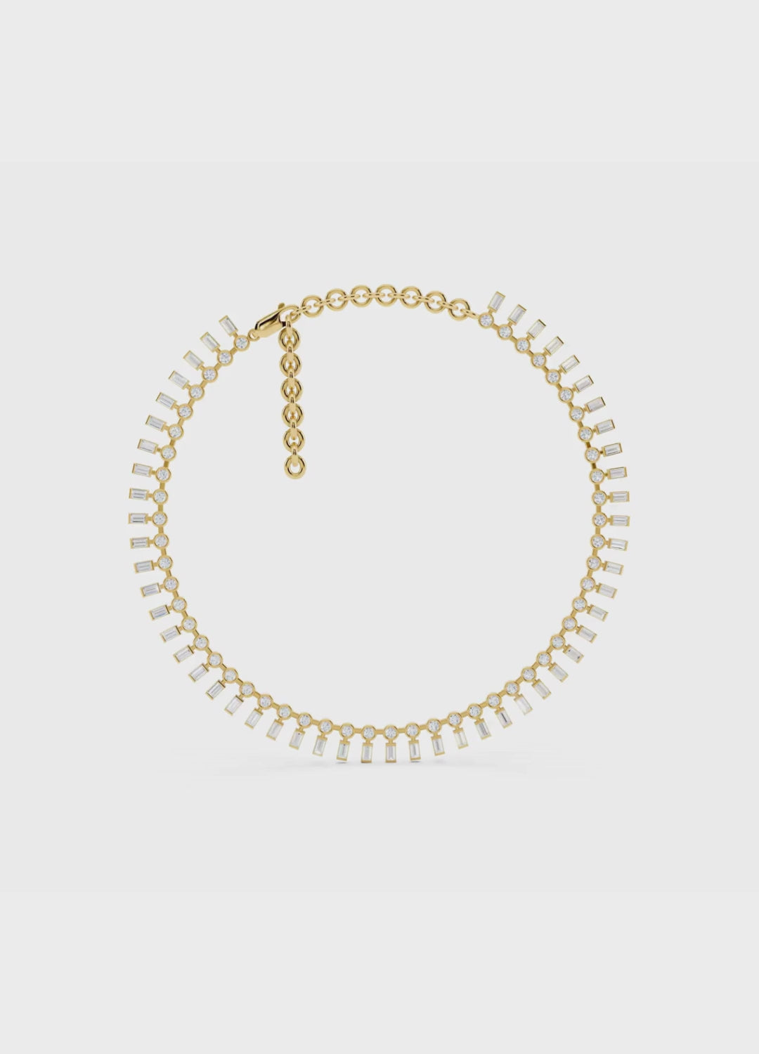 Baguette Fringe Diamond Necklace